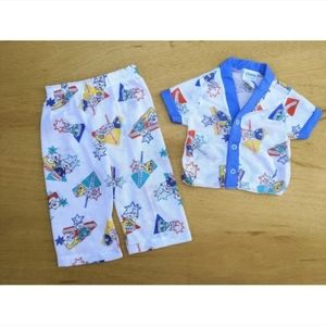 Vintage Carter mesh bumper car bunny bear PJs 12m